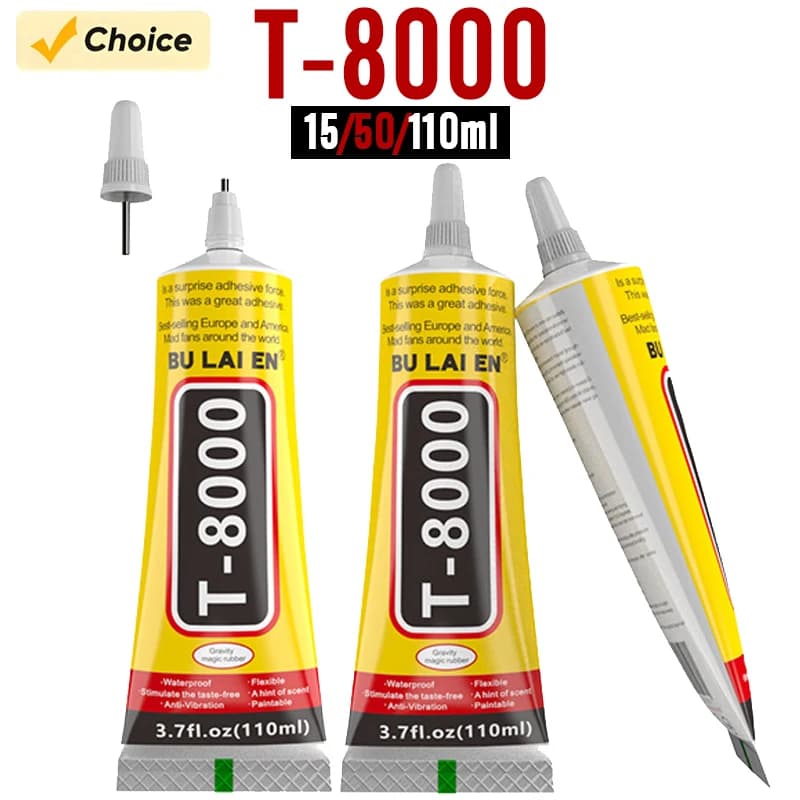 15/50/110ML Transparent T8000 Glue Contact Adhesive for Phone Repair Jewelry Craft Electronic Component Sealing T-8000 Sealant