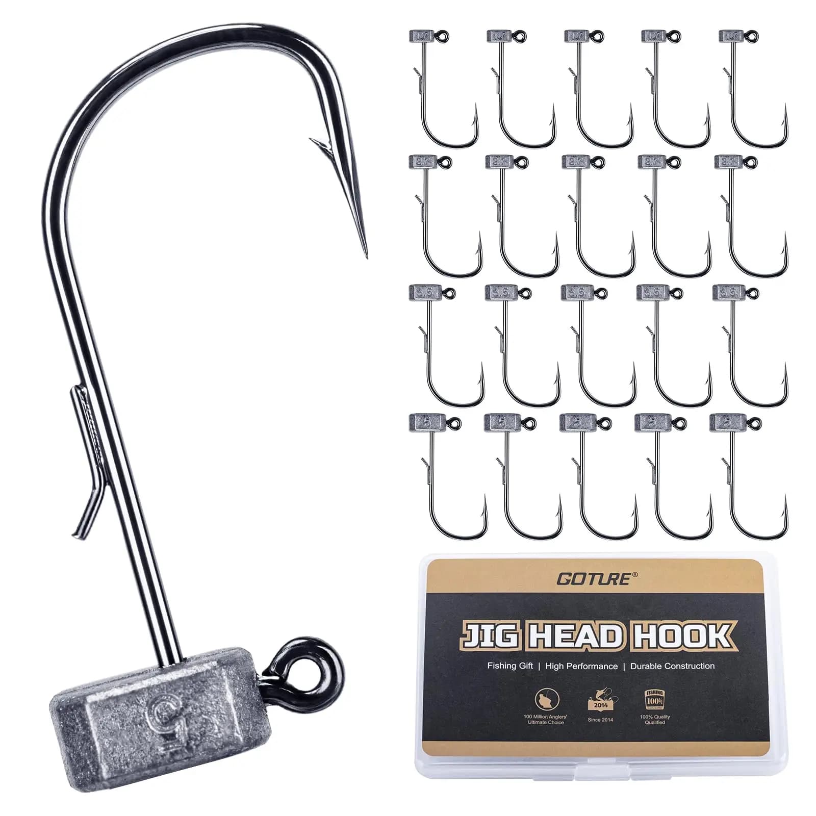 Jig Heads, Jig Head hooks for fresh and salt water fishing, Jighead with Trout toolbox, Spigola, Lucioperca, Crappie