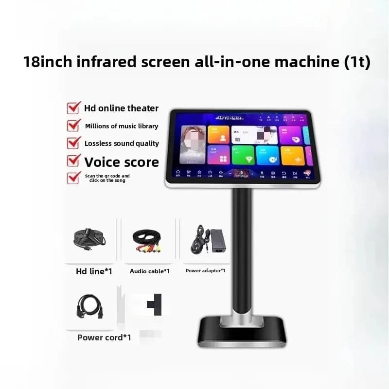 Set Jukebox Karaoke per Casa, Sistema KTV Familiare con Schermo Touch, Macchina All-in-One