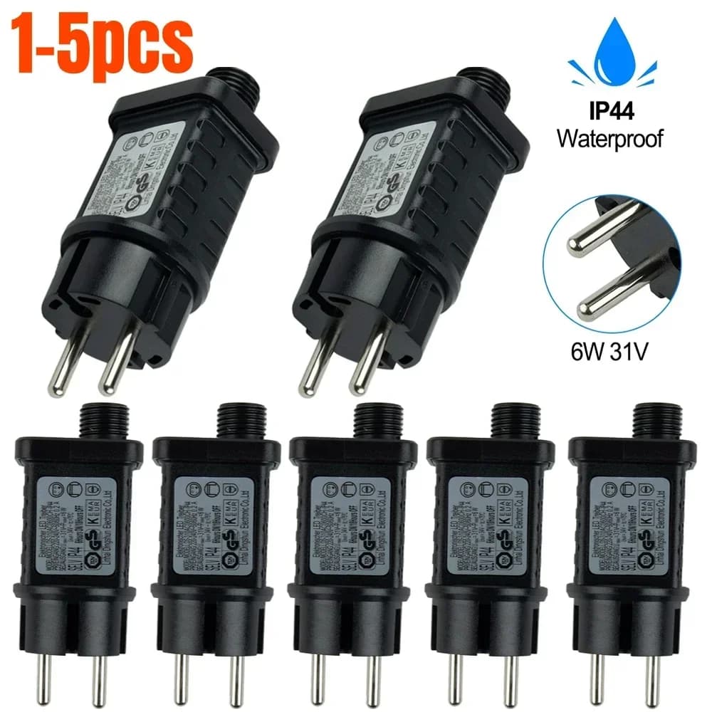 5/1pcs 220V-240V Trasformatore Luci Della Stringa 6W 31V LED A Bassa Tensione Timer Adattatore di Alimentazione Per Luci Della Stringa lampade da giardino
