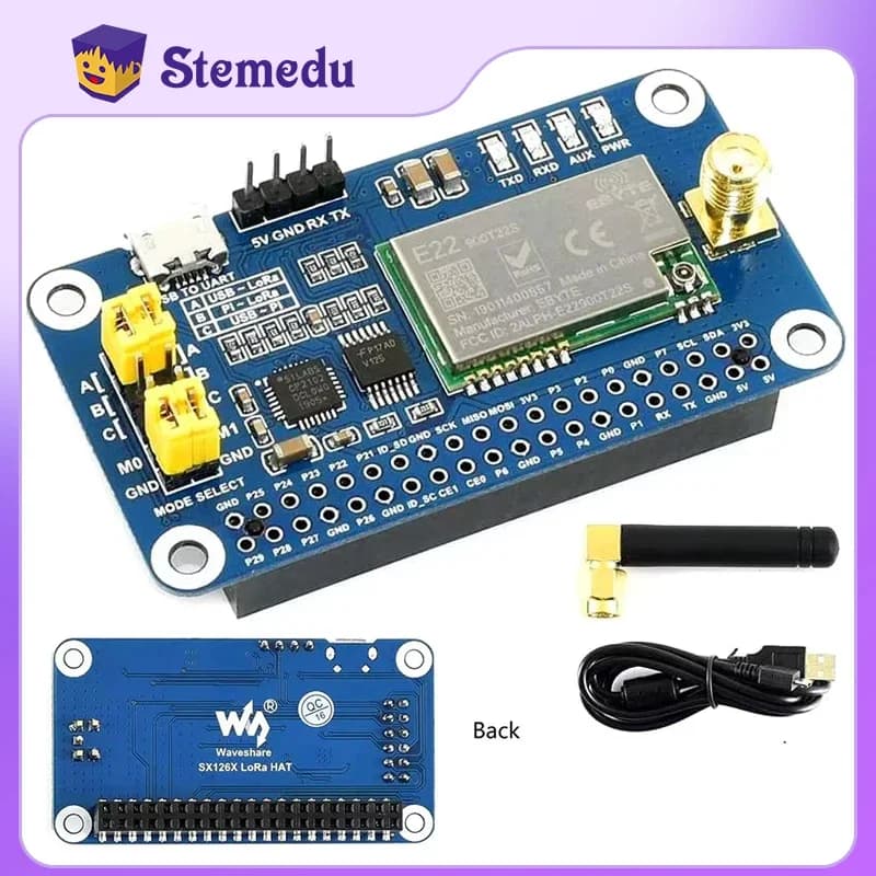 IOT SX1262 LoRa HAT 868MHz 915MHz Expansion Board Long Distance Anti-Interference for Raspberry Pi Industrial Control Smart Home