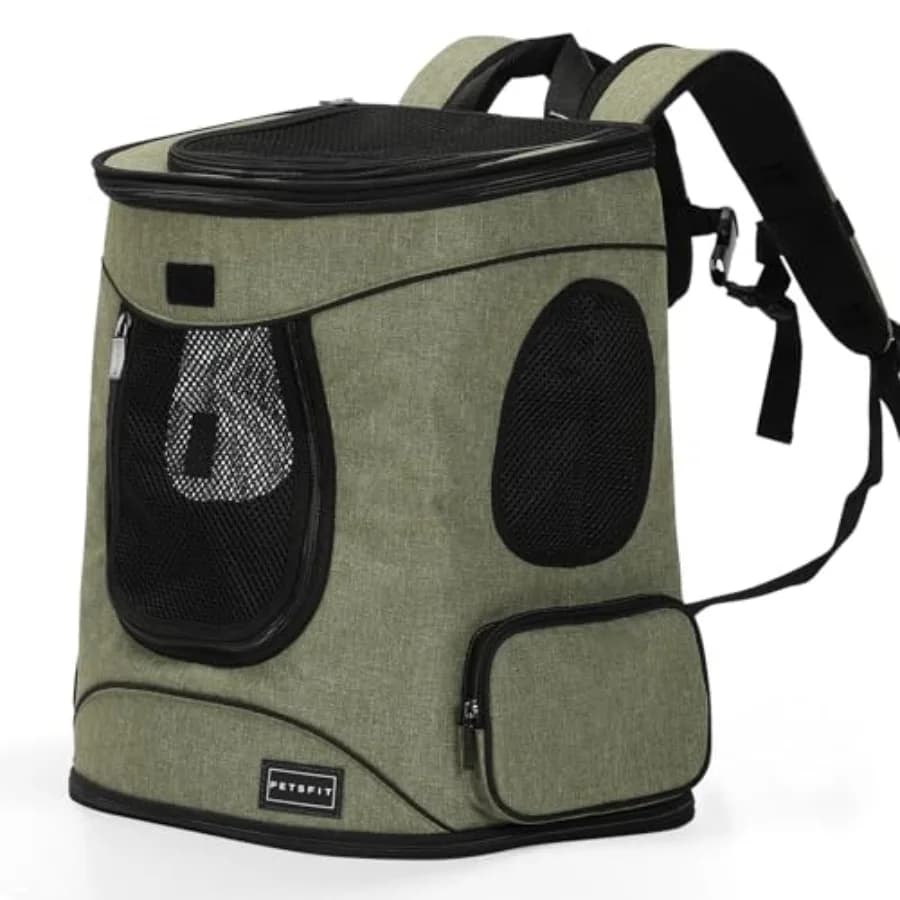 Pet Backpack Carrier with Upgrade Waist Cushion Design to Better Fit The Waist, Suitable for Small and Medium Dogs Cats, and Ra
