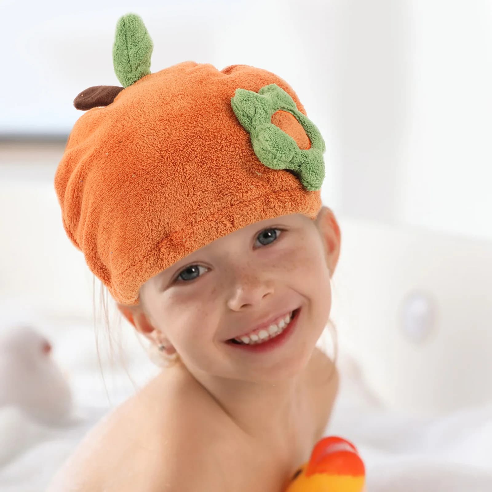 Animated cartoon hair dryer for newborns Towel for soft and thick hair Waterproof shower head for children after swimming in bath time