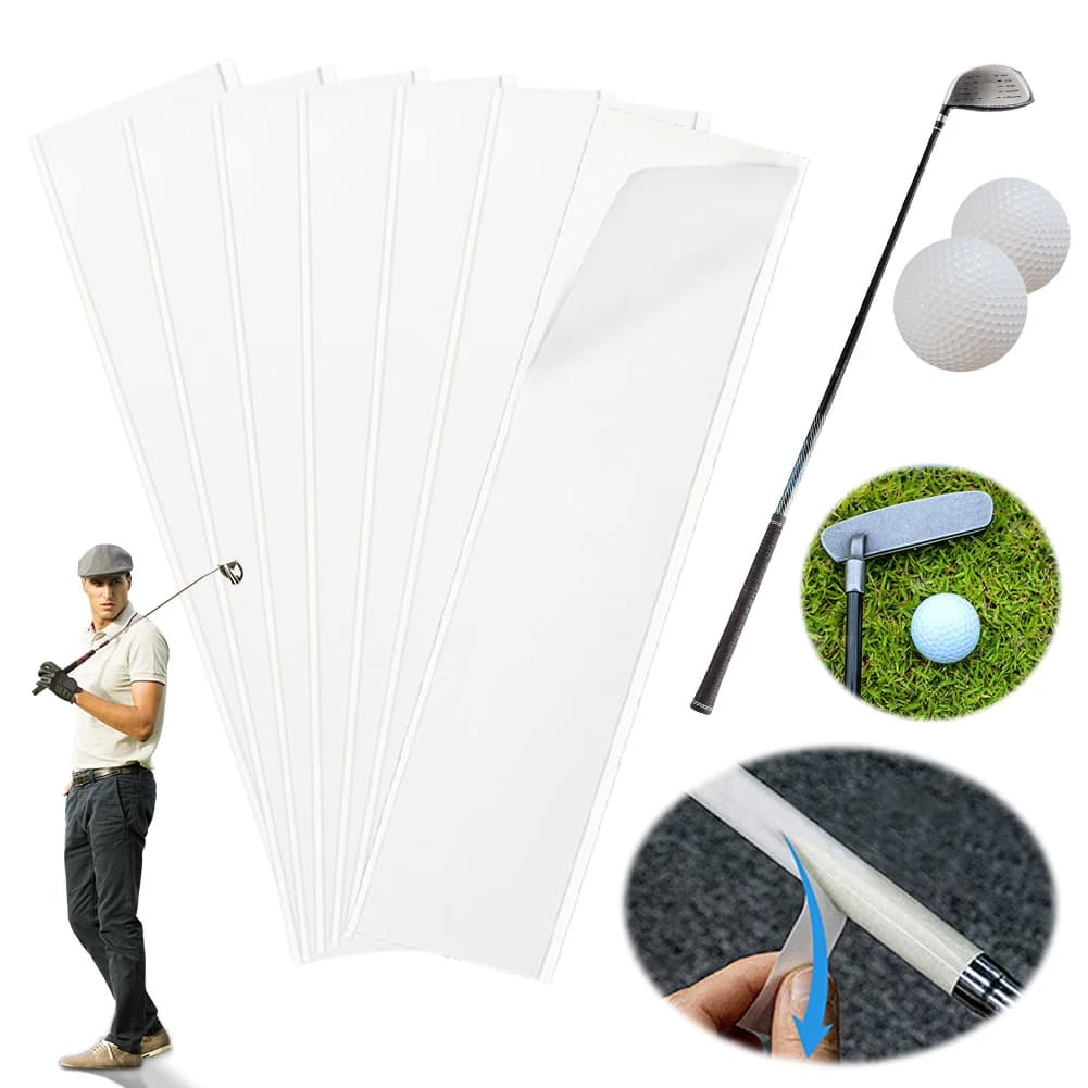 13 Pezzi di Nastro Adesivo Bifacciale per Impugnature da Golf, Strisce Professionali per Riposizionare le Impugnature delle Mazze da Golf 22x5cm