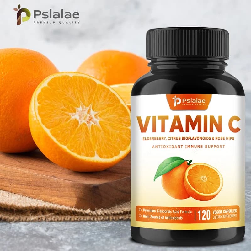 Integratore di vitamina C - Riduce le macchie, favorisce la produzione di collagene, pelle liscia e compatta, antiossidante, supporta la salute del fegato