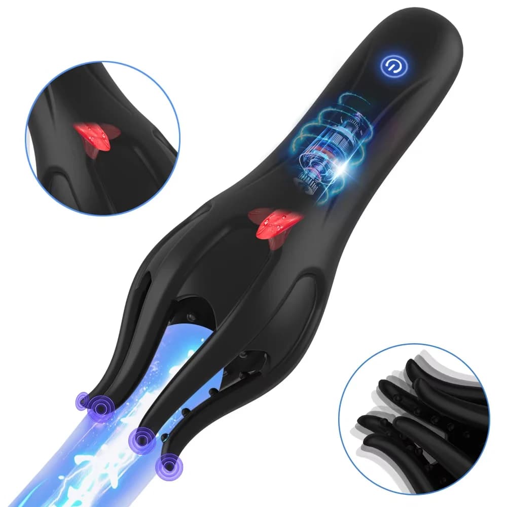 Glande Trainer for Men Powerful Vibrant Pens G Spot Masturbator Soft Toe Toe Stretch Massage Vibratory Toys Erotic