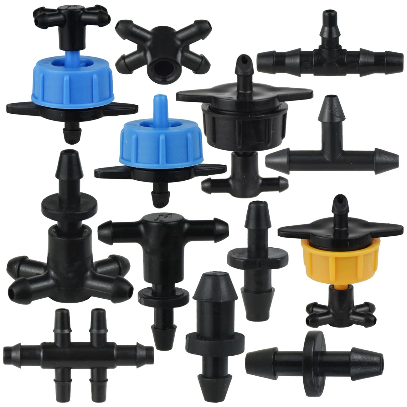 Connettore per Irrigazione a Goccia KESLA, Gocciolatore a Freccia per Tubo da 4/7mm a 3/5mm, Spruzzatore per Irrigazione, Tubo Acqua a 4 Vie da 1/8"