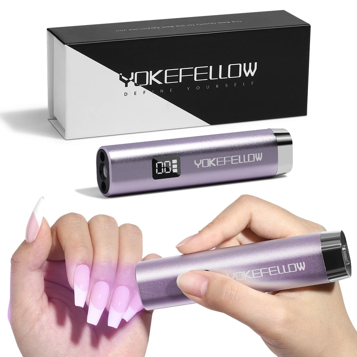 UV lamp for nails Mini UV light for nail polish gel Hair dryer LED rechargeable with automatic sensor 2 degrees UV fast curing lamp for home