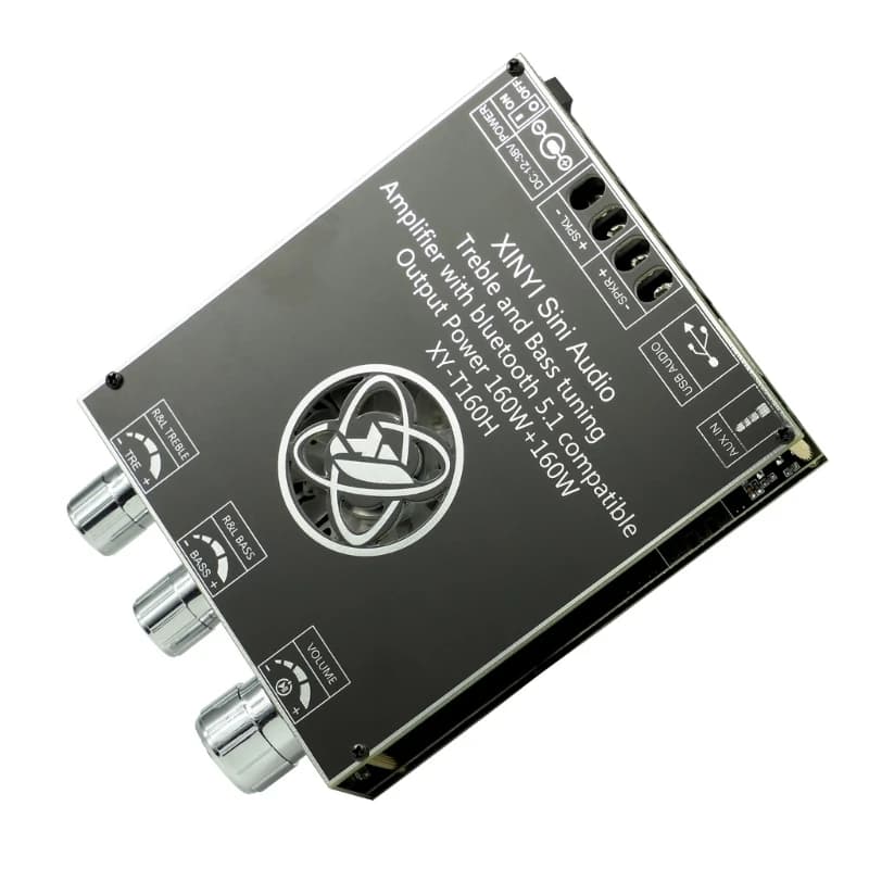 Modulo Mini amplificatore 160W + 160W scheda amplificatore di potenza digitale 2 canali BT5.1 XY-T160H compatibile Bluetooth 5.1 DC12-36V/8A