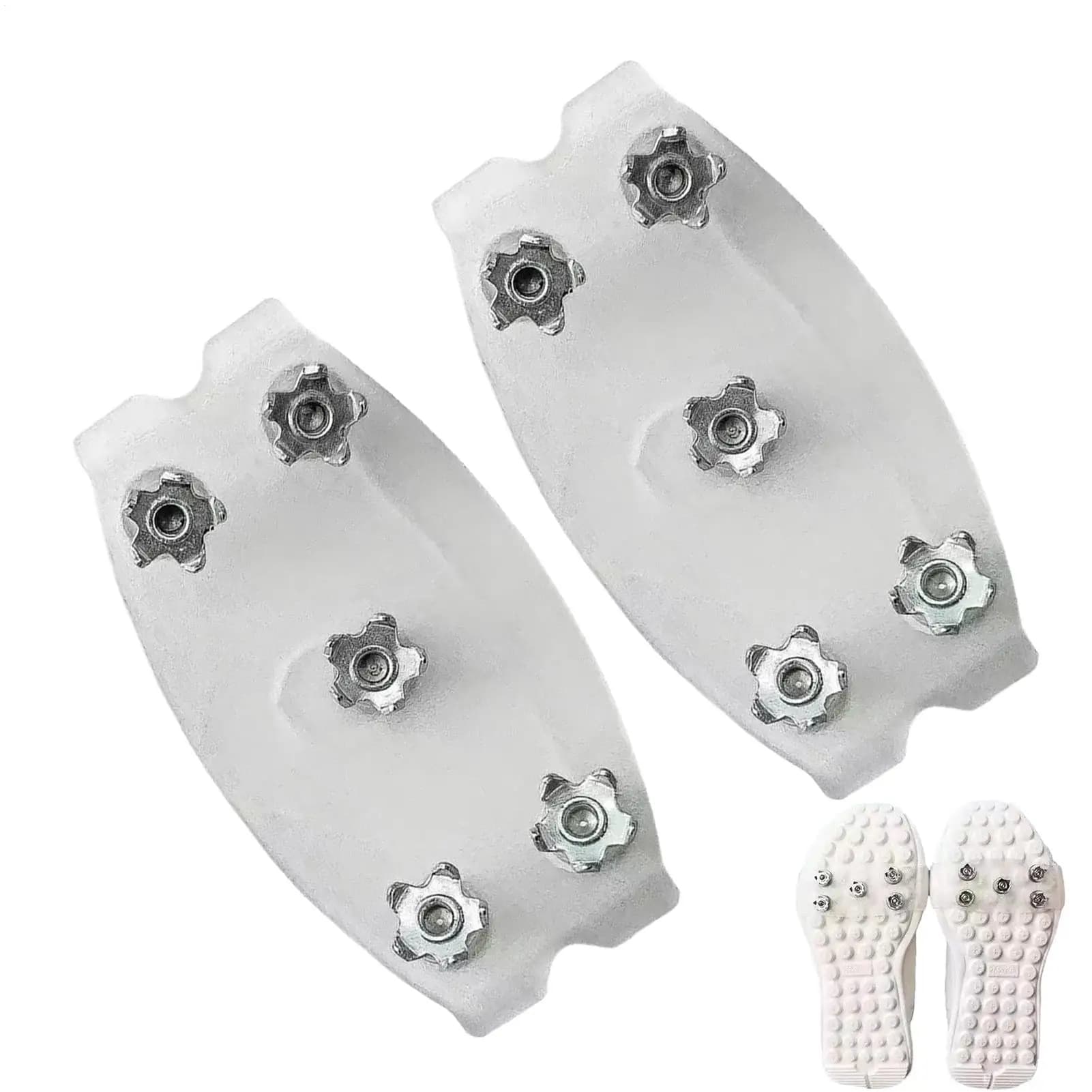 Anti-Slip Shose Claws Transparent Ice Cleats Invisible Boot Gripper Clear FootwearFor Walking Hiking Climbing Mountaineering
