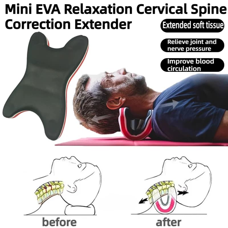 Il cuscino da trazione per il relax del collo e delle spalle in schiuma EVA, supporta la correzione della postura, per un sonno confortevole durante i viaggi in ufficio a casa