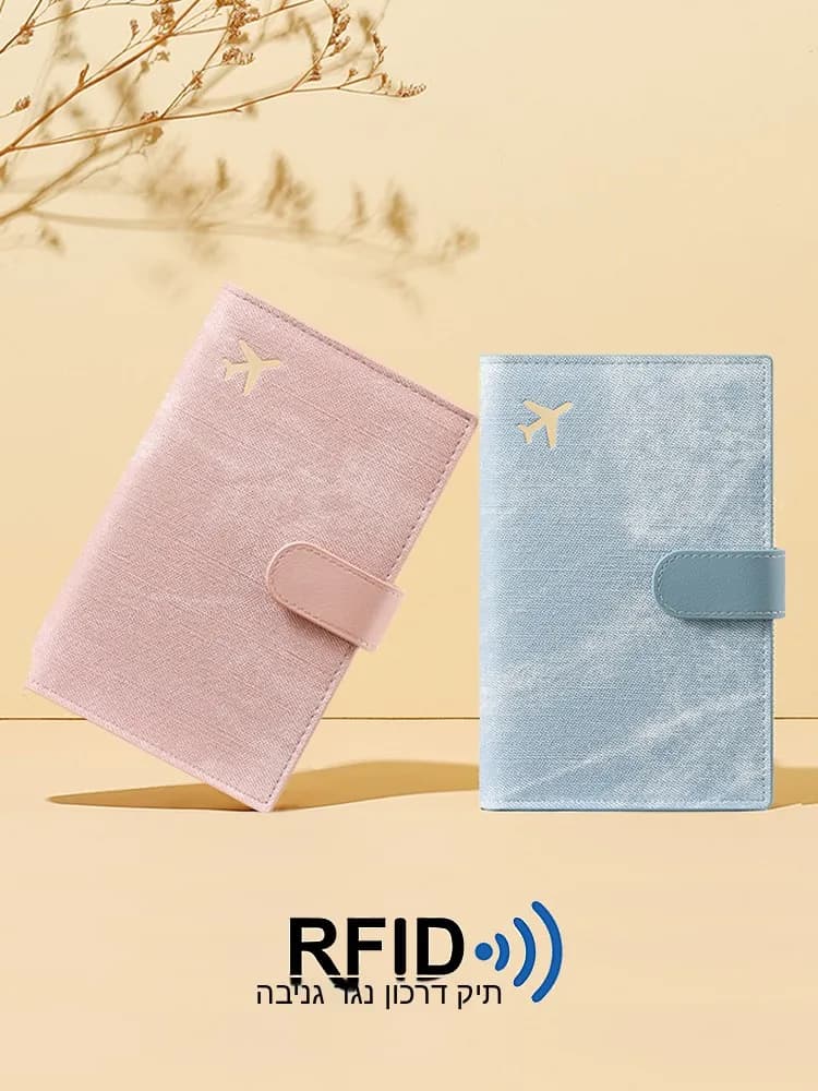 adiente Porta passaporto Custodia protettiva Tiet Clip Storage Bag Porta carte portatile di fascia alta intercato antifurto per uomo...