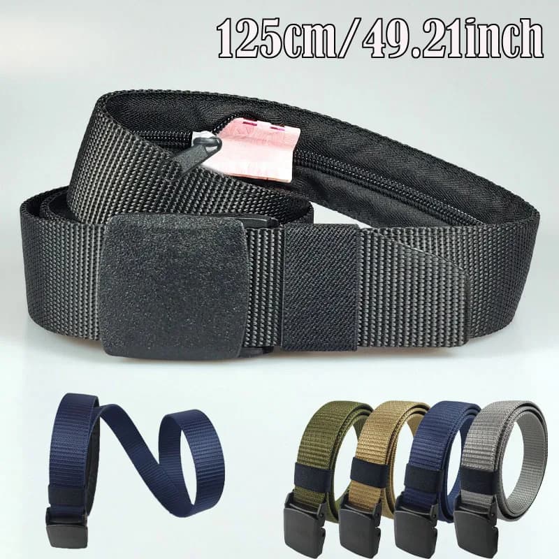 Marsupio da viaggio antifurto per contanti Marsupio da donna portatile nascosto con cinturino per soldi Portafoglio Marsupio da uomo Cintura nascosta segreta 1/2 pezzi