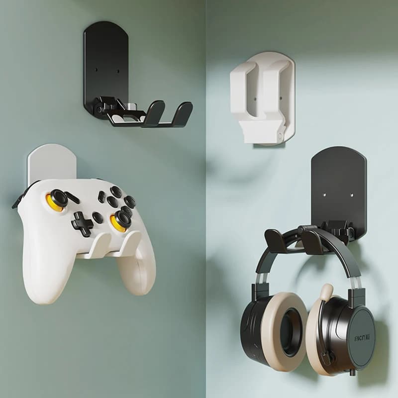 Supporto per Cuffie per Switch Pro, PS5, PS4, XBOX ONE, Stand per Cuffie con Montaggio Adesivo a Parete, Supporto Pieghevole per Gaming