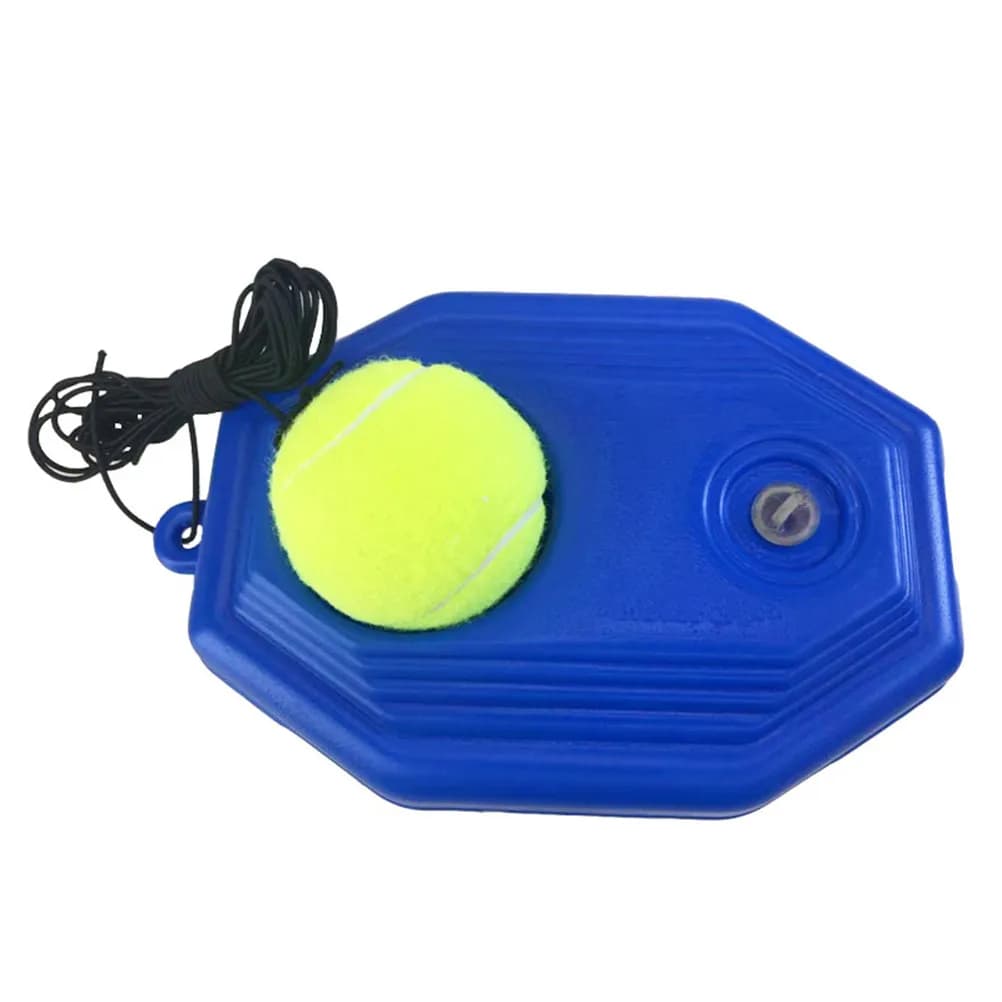 Tennis Ball Training Tool Blue Semicircular Groove Elastic Rope Base Fill Heavy for Stable Single Practice Training