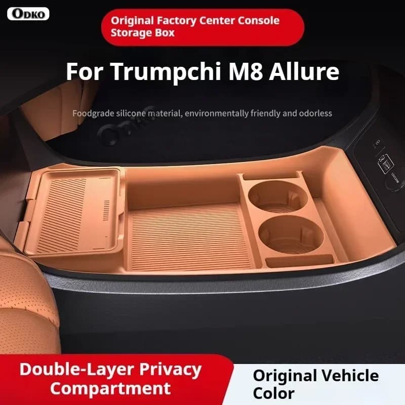 Scatola di immagazzinaggio in silicone 2025 PER GAC Trumpchi Longing M8 Modifica della console centrale Pad antiscivolo Accessori Decorazione dell'organizzatore