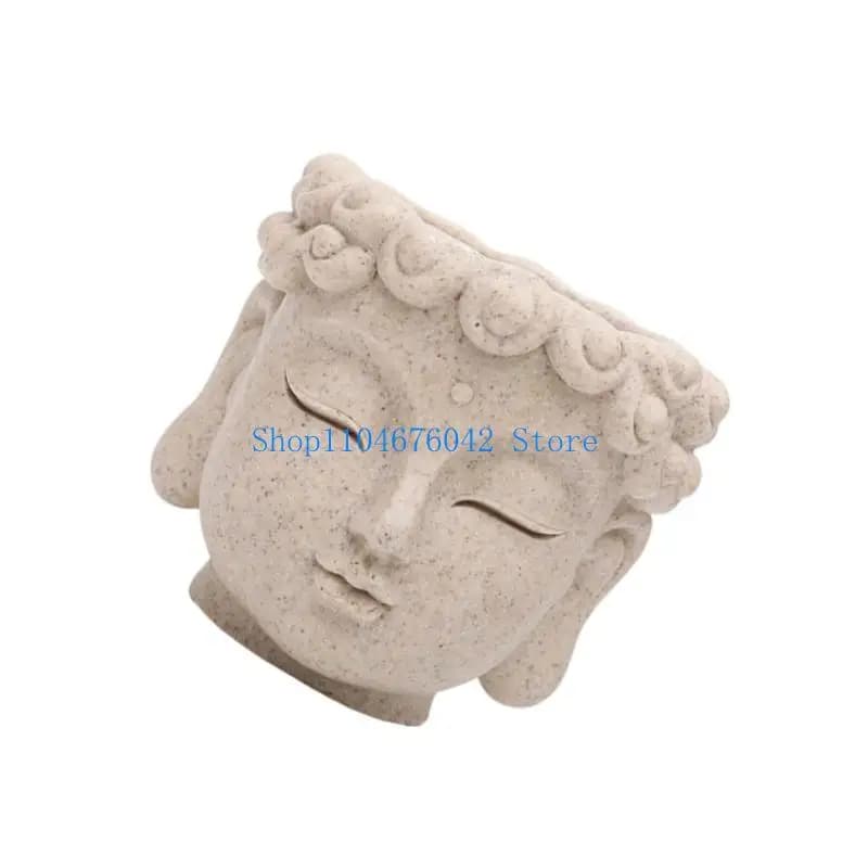 Buddhas Head Resins Planter Small Plant Container For Indoor Outdoor Garden Decoration and Succulents Plant