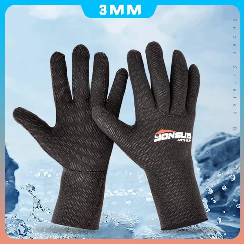 3MM Neoprene antiscivolo Tenere al caldo Snorkeling Paddling Surf Kayak Canoa Pesca subacquea Sci Sport acquatici Nuoto Guanti da sub