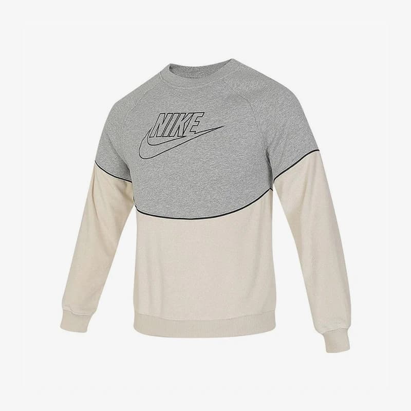 Felpa con cappuccio autentica Nike Winter New Youth Sports Leisure Patchwork con collo rotondo FD3161-063