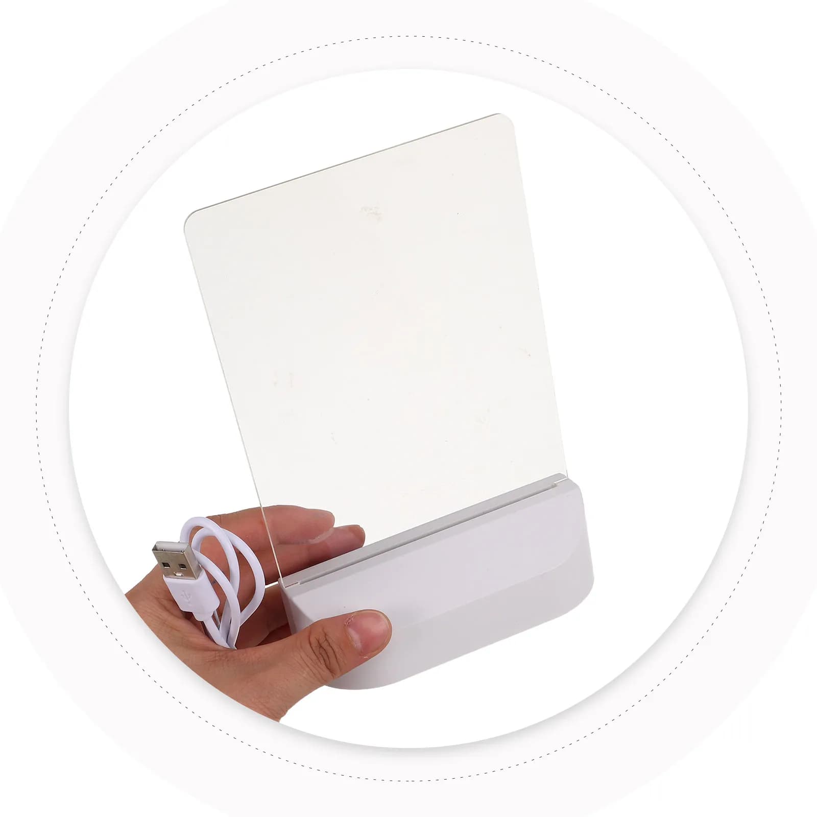 Set di 1 Lavagna Luminosa in Acrilico, Luce Notturna Fai-da-Te, Lavagna Scrivibile Cancellabile, Lampada LED Creativa per Cameretta dei Bambini