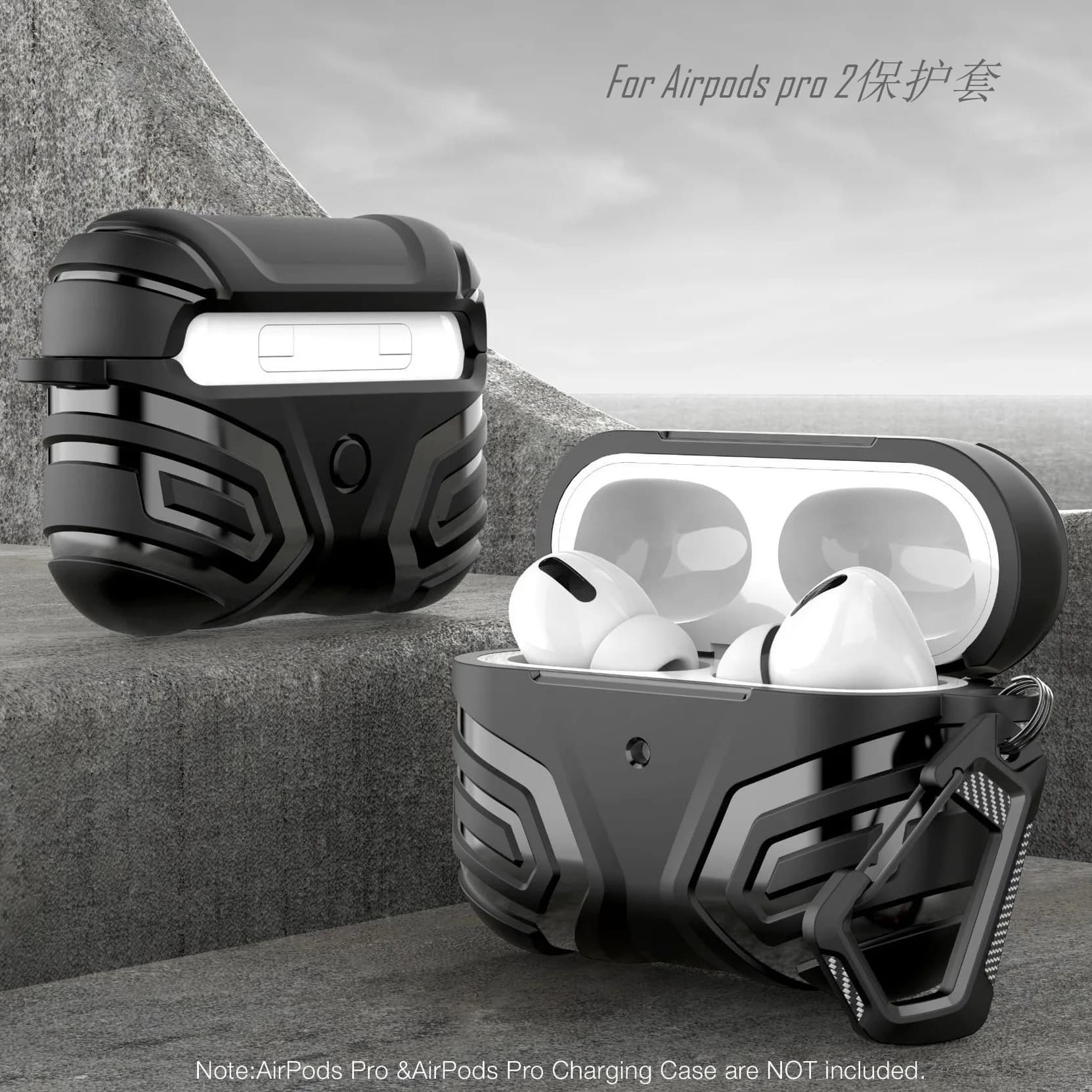 Custodia per interruttore antiurto in TPU per Airpods Pro 3 custodia per custodia portachiavi armatura custodia per cuffie per Apple Air pods Pro 2 3 2021 custodia