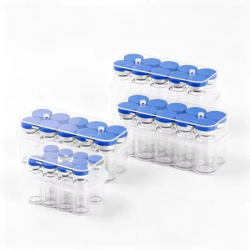 3/5/7/10ml Medicine Bottle Storage Box Plastic Transparent Plastic Vial Organizer Storage Case Cape Dispensing Boxes