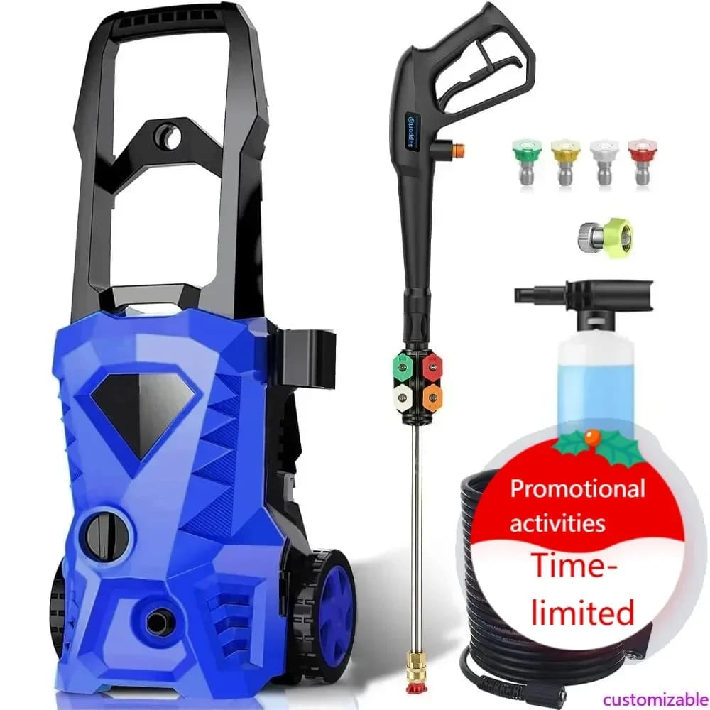 Idropulitrice ad alte prestazioni da 5000 PSI con portata di 2,8 GPM, tubo da 10 metri, 4 ugelli e dispenser di sapone per esterni - Offerta imperdibile!