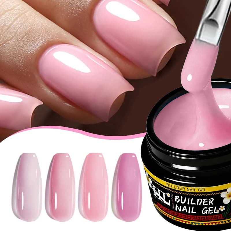 Gel rigido da 20g per extension unghie, bianco latte, gel costruttore a rapida applicazione, autolivellante, rinforzante, rimovibile con immersione, UV.