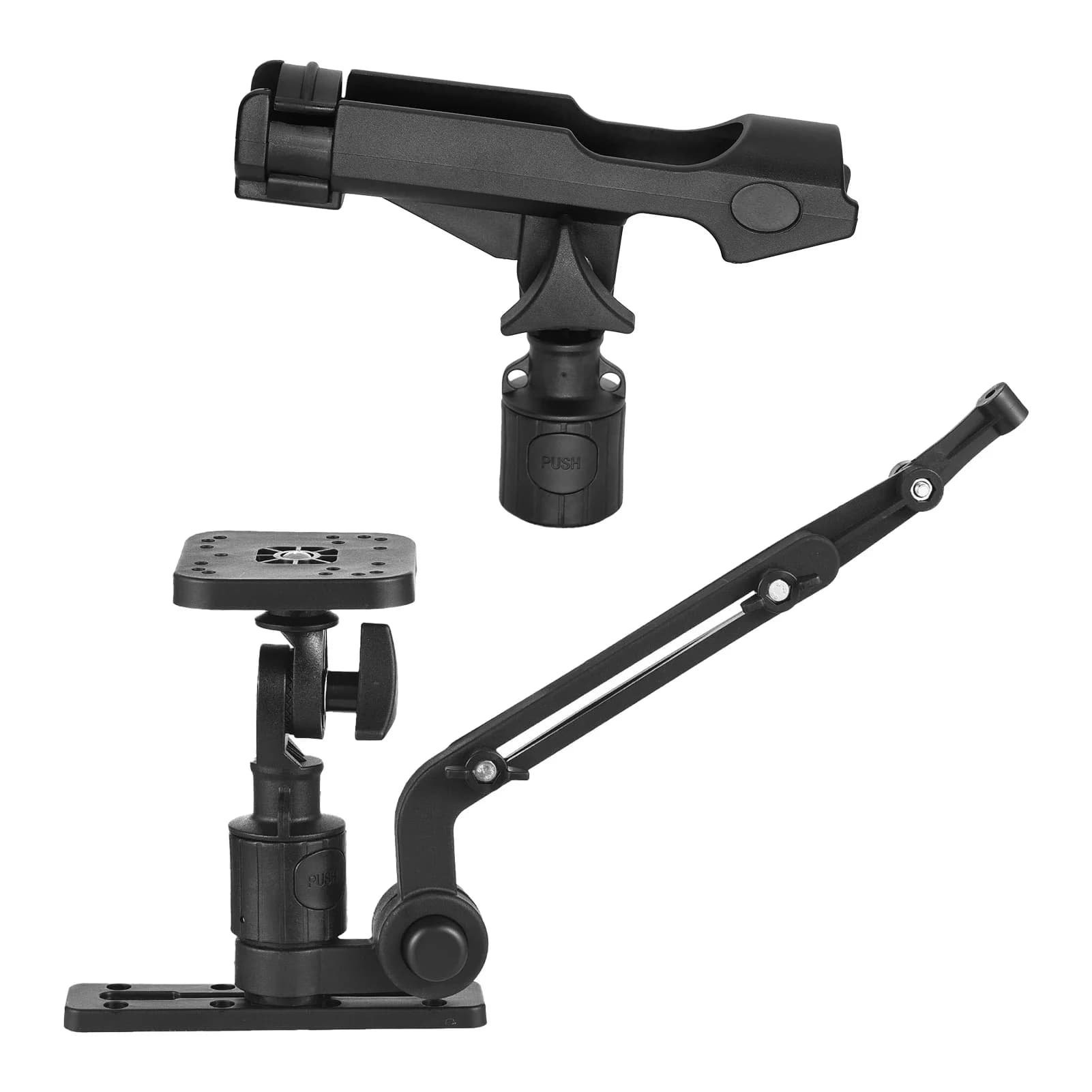 Kayak Fish Finder piastra di montaggio Kayak barca trasduttore braccio di montaggio con supporto per canna da pesca regolabile