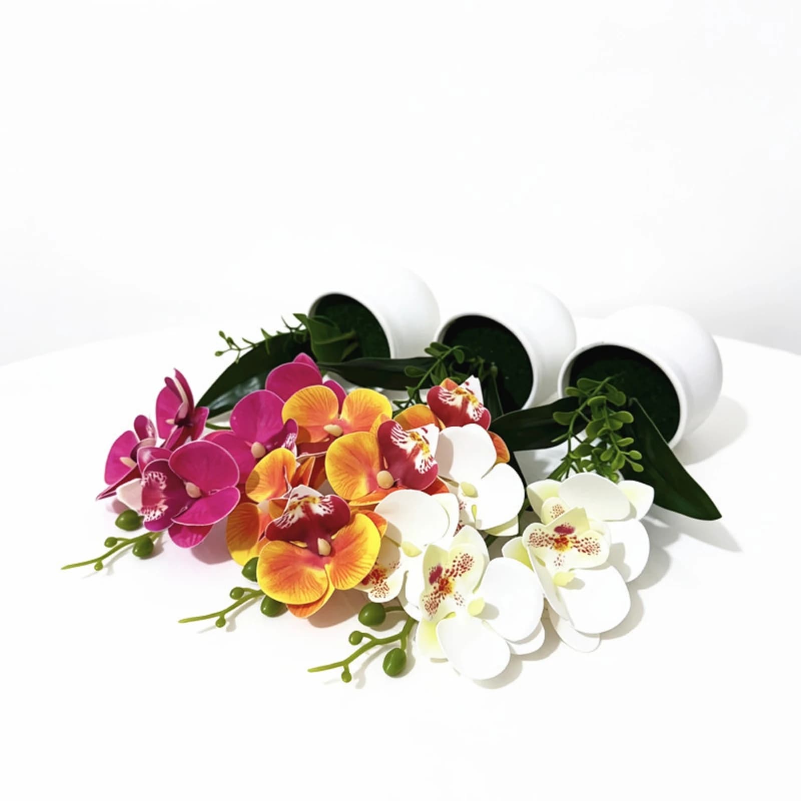 Simulated Potted Flowering Plant Greenery Artificial Flowering Plant Arrangement House Decoration Easy to Clean for Wedding
