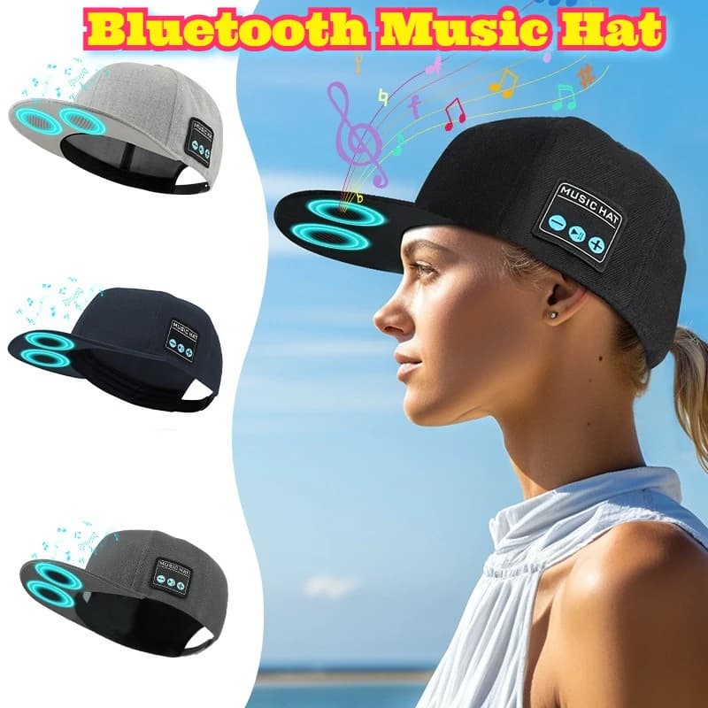 Bluetooth Hat Wireless Speaker Cap Audio Sport Outdoor Activities Dual Speaker Bluetooth 5.4 Lightweight Comfortable Hands Free