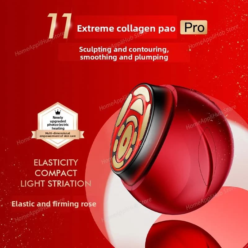 Collagene Anti Rughe Rf Lifting del viso Lift Massager Luce rossa timbrata Rf Ems Strumento di bellezza per il viso stringere la macchina della pelle