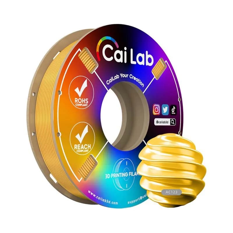 Silk PLA fastening of 200 g 1,75 mm, bright 3D printing material with easy print, compatible with Creality Ender 3 V2
