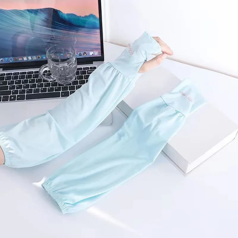 New Ice Silk Sleeves for Women, Summer, Larghe and Breathable, UV Protection for Exterior, Standard R, Solar Sink Sleeves