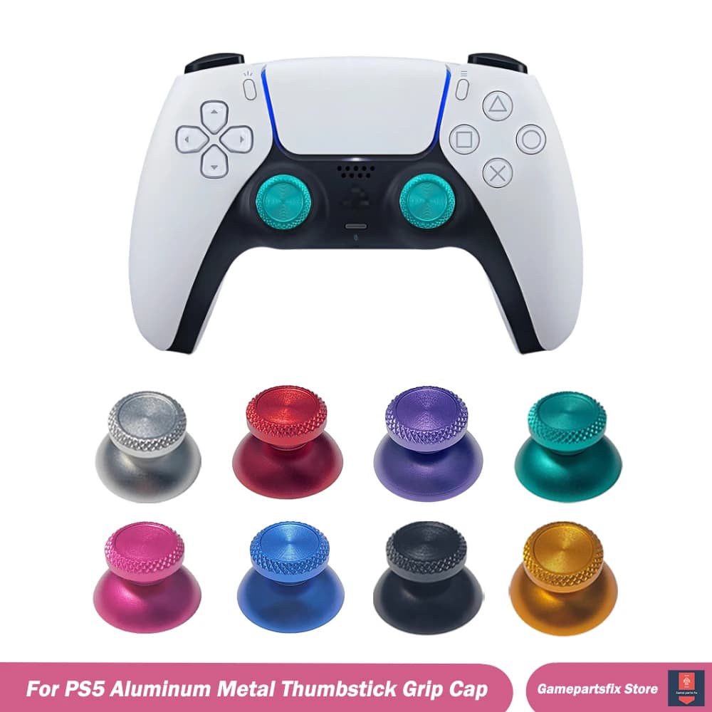 2/10 pz In Lega di Alluminio Joystick Analogico Thumbstick Grip Cap per PS5 Controller Gamepad Accessori di Ricambio Rocker Caps