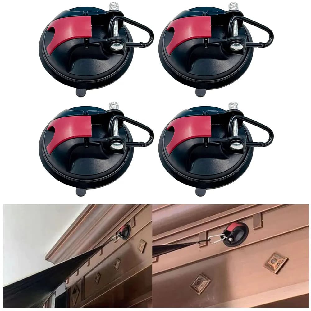 4 Ganci a ventosa per tendalino e tenda da camper, capacità di carico 30 kg, presa forte su superfici lisce