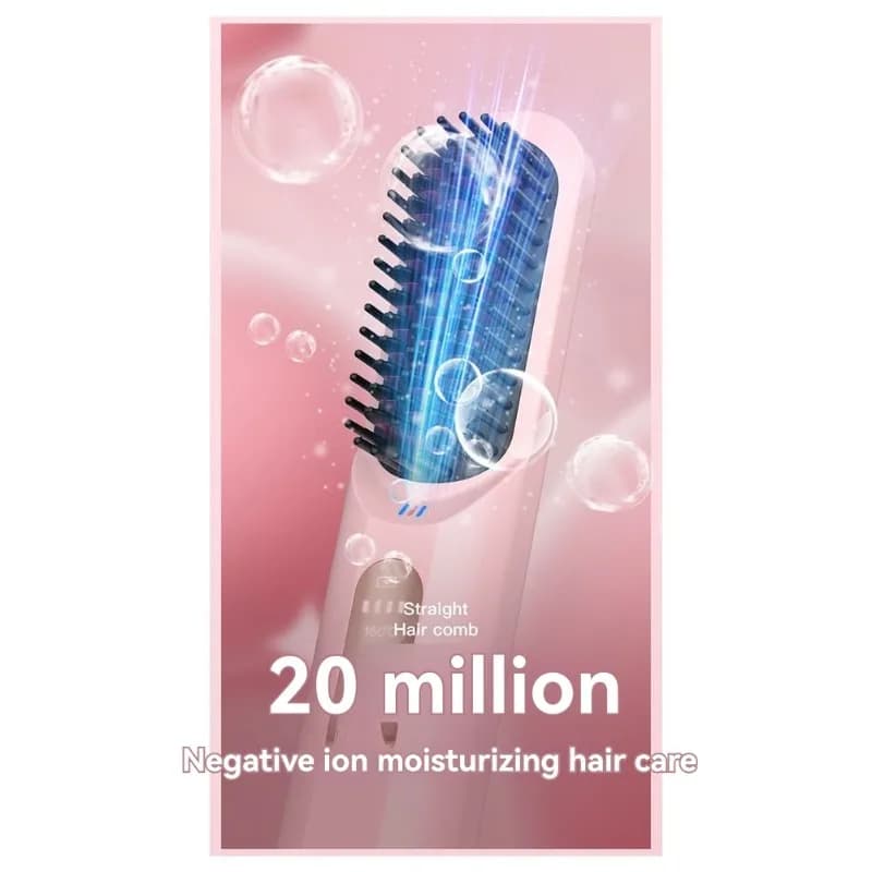 Wireless hair plate and ticket holder 2 in 1 rechargeable via portable USB with 3 A62X temperature settings