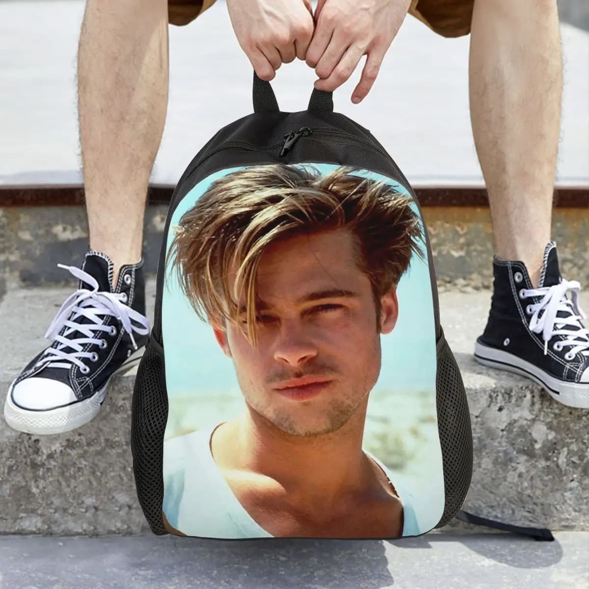 Secret Brad Pitt Gifts Movie Fan Backpack Daypack Large Capacity Boys Girls BookBag School Bag Shoulder Bags for Men Women