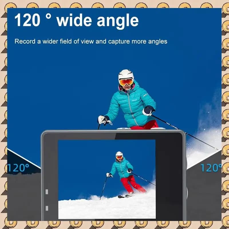 A003 Azione fotografica 120 ° Videocamera sportiva grandangolare con kit di accessori