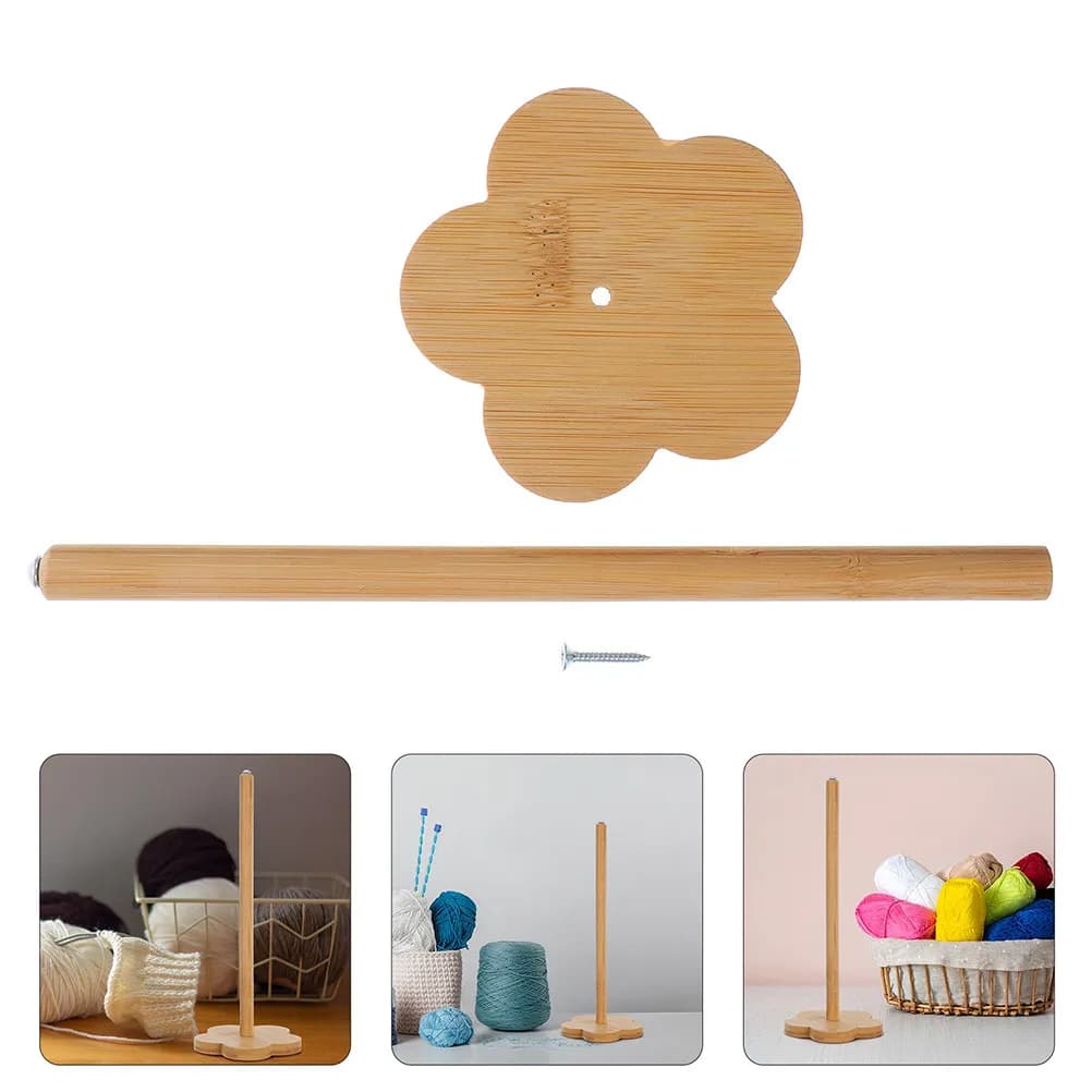 2 pezzi di filatoi manuali in legno per principianti, kit per la lavorazione del filato, per cucito, artigianato e fai da te