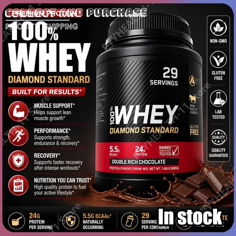 Polvere di Siero del Latte ad Alta Efficienza Proteica, Supporta l'Intake Quotidiana di Proteine, Gusto Cioccolato, 899g