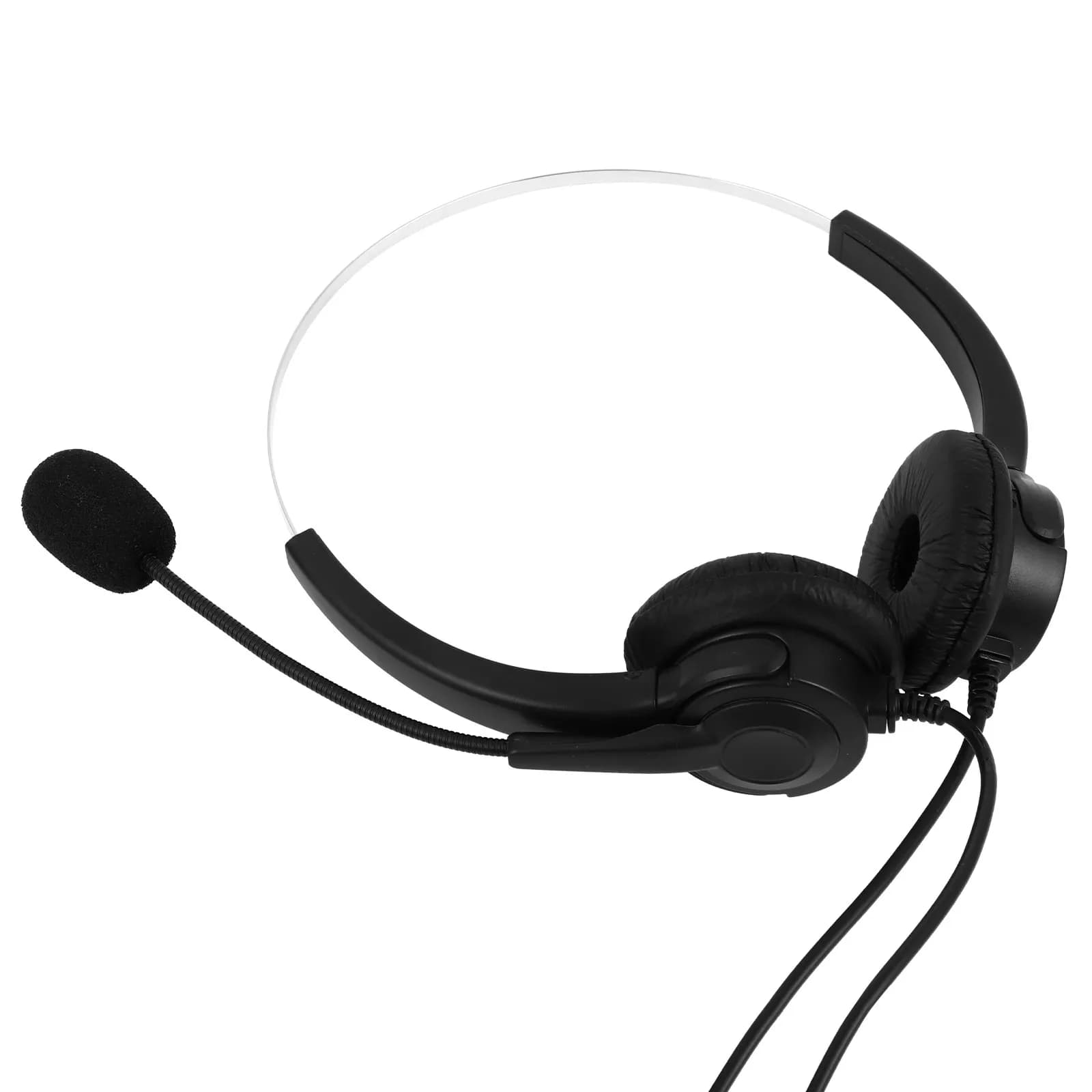 Auricolari Cuffie da gioco Cuffie pratiche in ABS nero con microfono Cuffie cablate