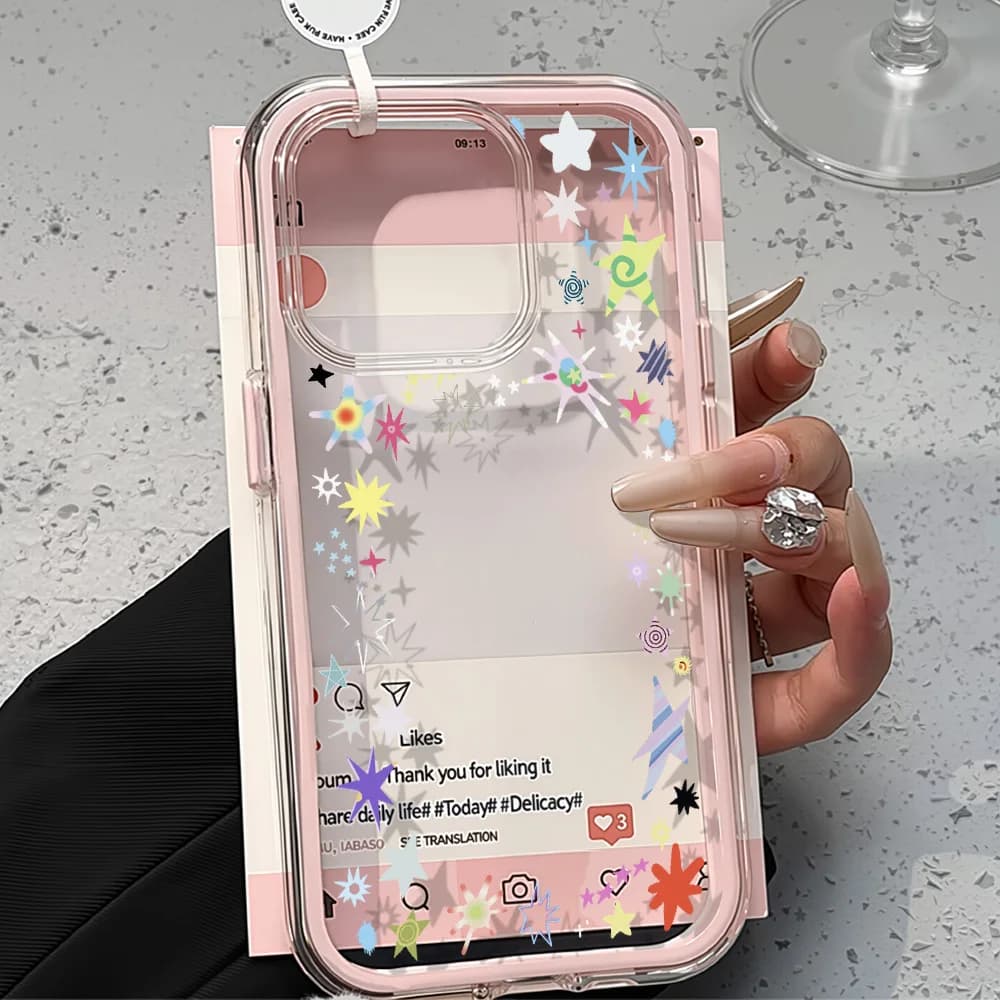 Colorful Clear Case For iPhone 17 Pro Max Cover For iPhone 16 15 12 13 14 Pro Max Air 11 iPhone17 17ProMax 15Pro Tpu Cover Funda