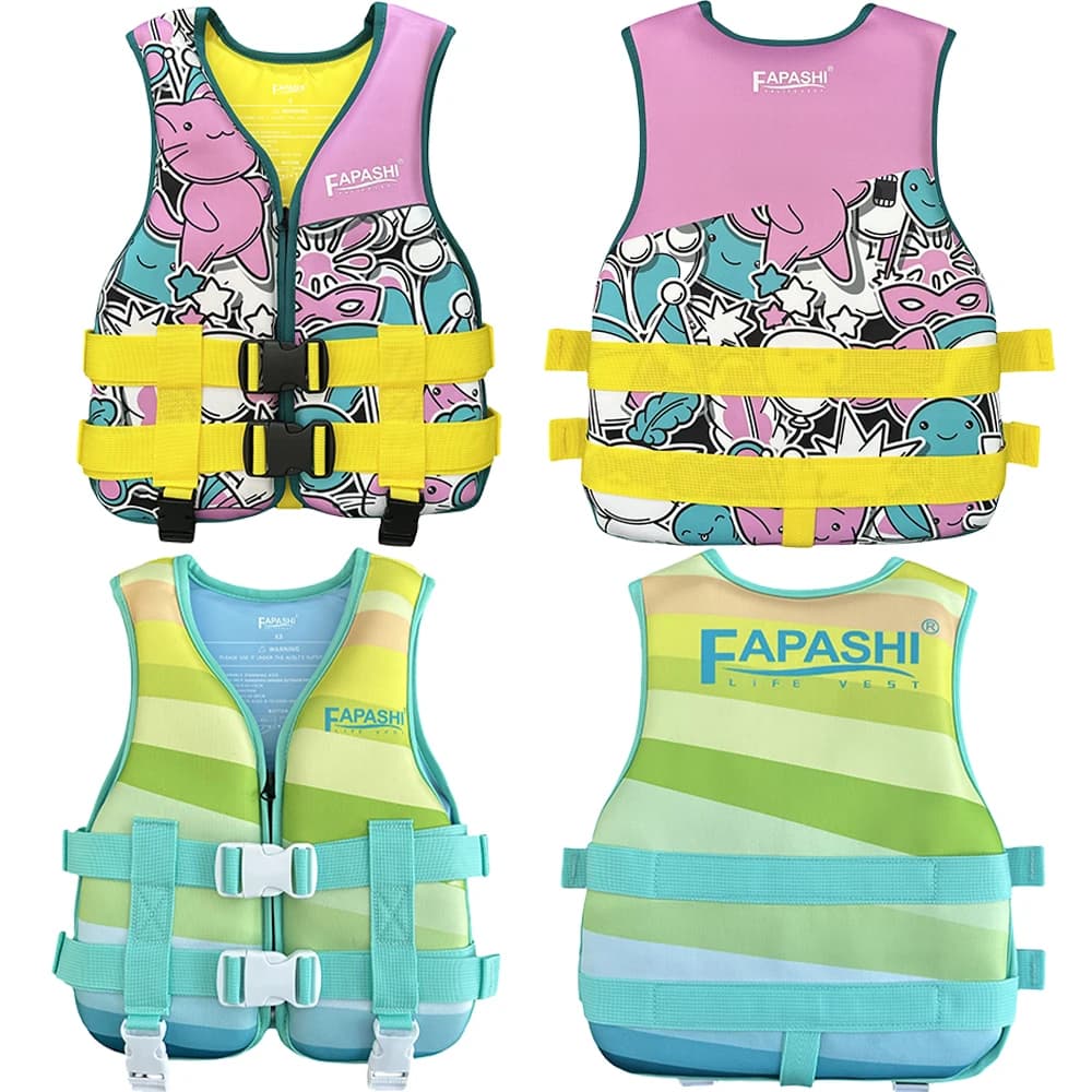 Giubbotto di salvataggio in neoprene CE per bambini e adulti da 20-50 kg, kayak/SUP/vela/rafting/canoa/nuoto/pesca