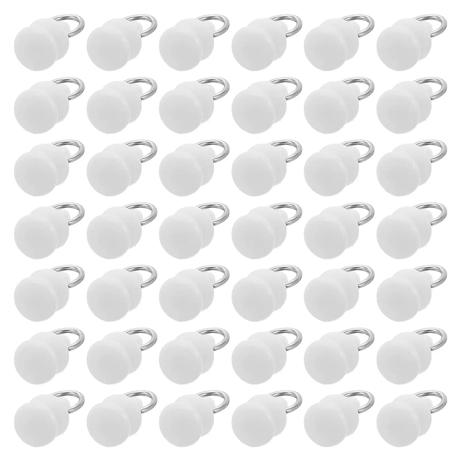 100Pcs White Plastic Curtain Track Hooks Gliders Sliding Rollers for Windows Bathrooms Bedrooms Ceiling Mounted Tracks