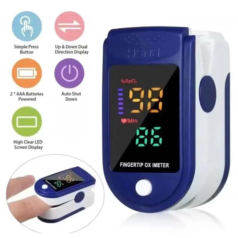 Portable four-color oximeter for fingertips Heart Rate Meter Pulse Oxygen Saturation Blood Screen OLED Digital Tube Practical Monitor