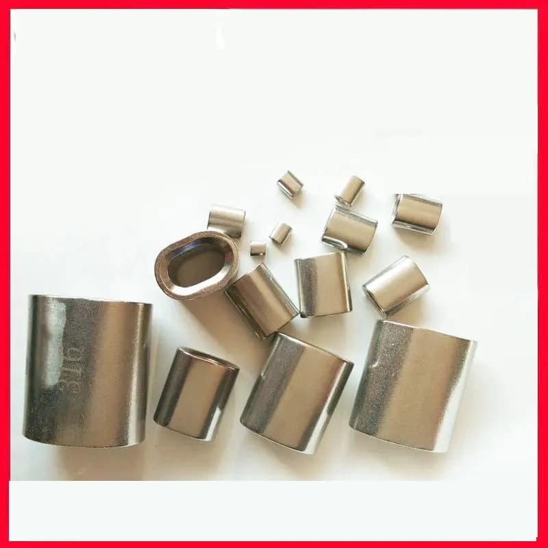 Clip per fune metallica ovale Manicotto per ghiera con morsetto in acciaio inossidabile 316 di grado marino per cavo da 0,8-28 mm Accessorio hardware per yacht e barche
