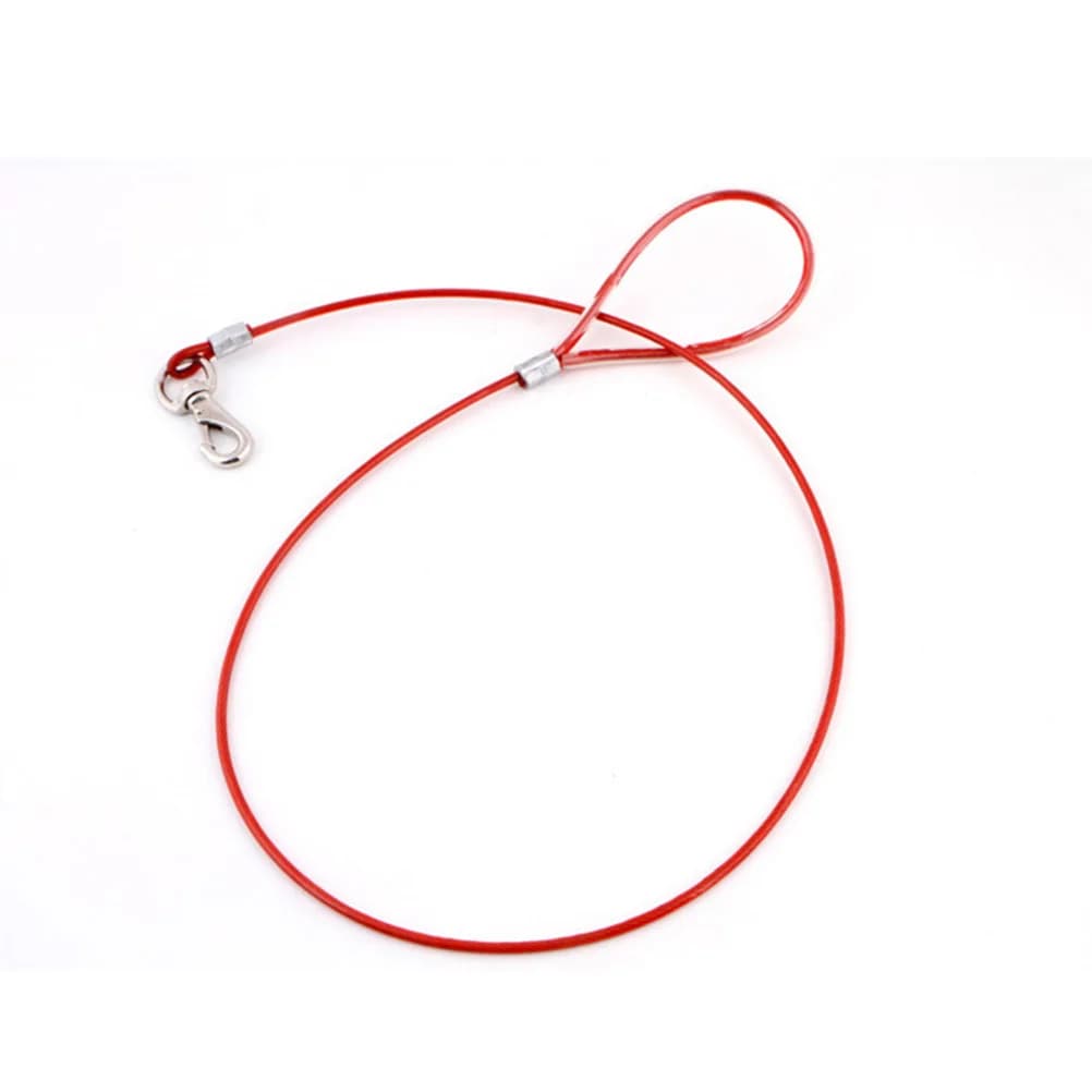 Guinzaglio per Cani Rosso 0,6 X 120cm Resistente ai Morsi, Robusto e Leggero, Facile da Pulire, per Addestramento e Uso Esterno