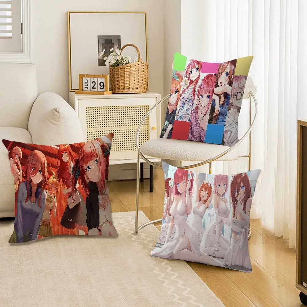 Anime The Q-Quintessential Q-Quintuplets Pillow Anime Pillow Sofa Bed Head Pillow Cover Cushion Cover 45x45 cm Fashion