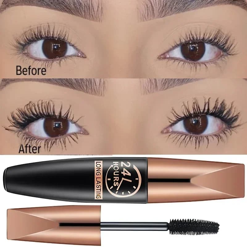 Waterproof Mascara stretches the extension of the anti-sweet lashes Black silk fiber mascara Woman Mascara without smudge Cosmetics for makeup